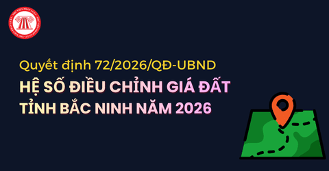 Hệ số điều chỉnh giá đất tỉnh Bắc Ninh năm 2026 theo Quyết định 72 2026 QĐ UBND chi tiết ra sao?