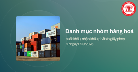 Danh mục nhóm hàng hoá xuất khẩu, nhập khẩu phải xin giấy phép từ ngày 05/9/2026 là gì?