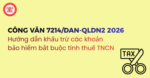 Hướng dẫn khấu trừ các khoản bảo hiểm bắt buộc tính thuế TNCN theo Công văn 7214/DAN-QLDN2 chi tiết?
