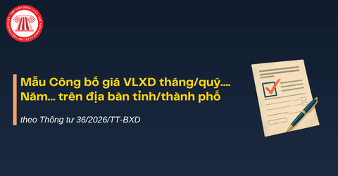 Công bố giá vật liệu xây dựng theo mẫu nào?