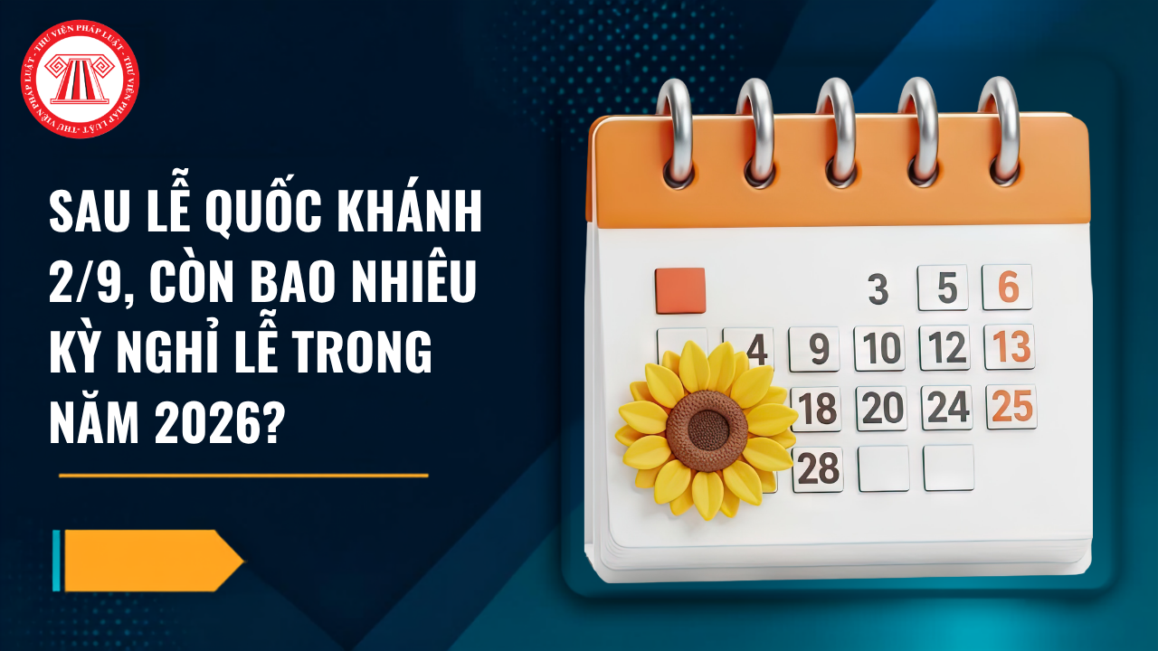 Sau lễ Quốc khánh 2/9, còn bao nhiêu kỳ nghỉ lễ trong năm 2026?