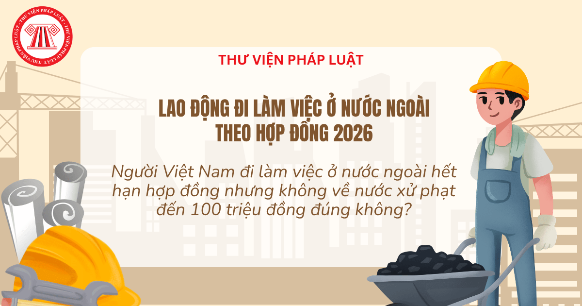 Người Việt Nam đi làm việc ở nước ngoài hết hạn hợp đồng nhưng không về nước xử phạt đến 100 triệu đồng đúng không?