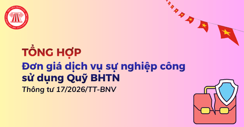 Tổng hợp đơn giá dịch vụ sự nghiệp công sử dụng Quỹ BHTN theo Thông tư 17 2026 TT BNV chi tiết?