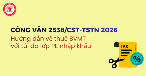 Hướng dẫn về thuế bảo vệ môi trường với túi đa lớp PE nhập khẩu theo Công văn 2538/CST-TSTN năm 2026 ra sao?