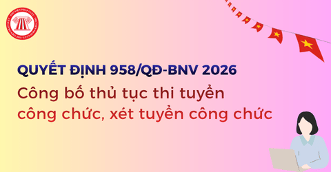 Quyết định 958/QĐ-BNV năm 2026 công bố thủ tục thi tuyển, xét tuyển công chức chi tiết ra sao?