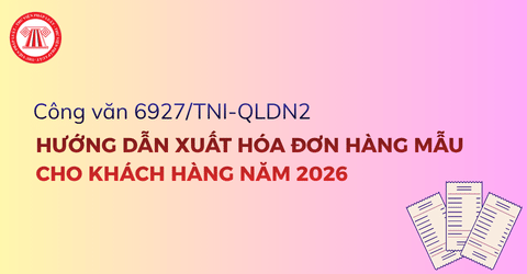 Hướng dẫn xuất hóa đơn hàng mẫu cho khách hàng năm 2026 theo Công văn 6927 TNI QLDN2 chi tiết ra sao?
