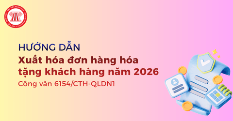 Hướng dẫn xuất hóa đơn hàng hóa tặng khách hàng năm 2026 theo Công văn 6154 CTH QLDN1 chi tiết?