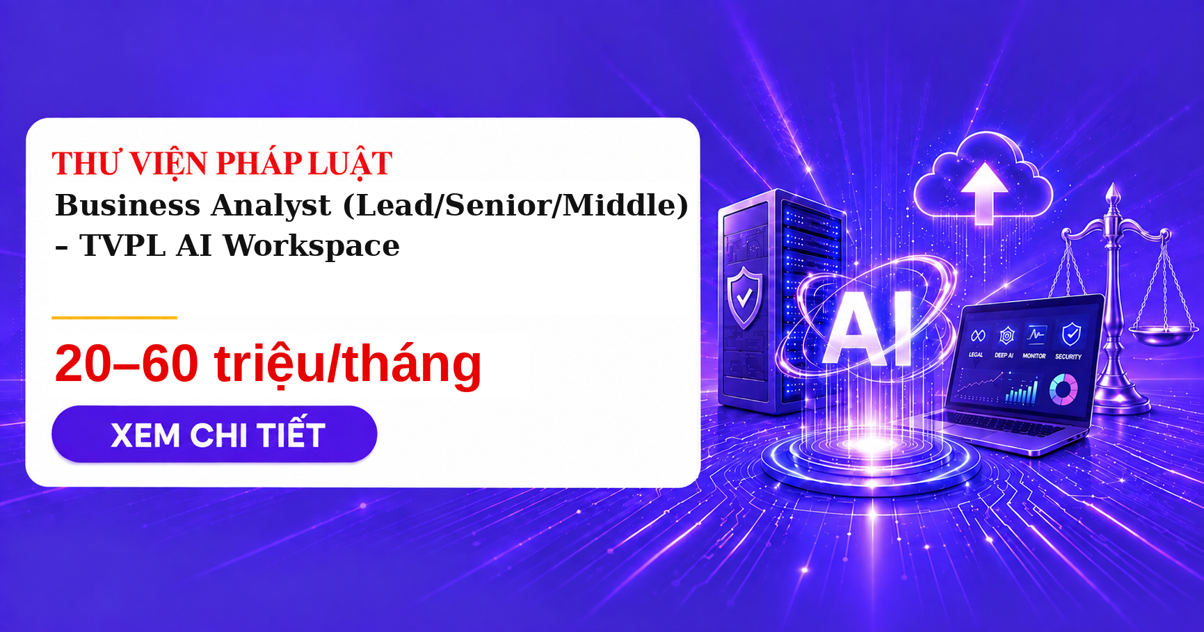 TUYỂN Business Analyst (Lead/Senior/Middle) – TVPL AI Workspace