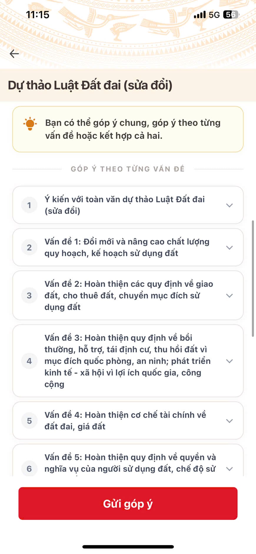 Hướng dẫn góp ý dự thảo Luật Đất đai sửa đổi 2026 trên VNeID chi tiết từng bước thế nào?