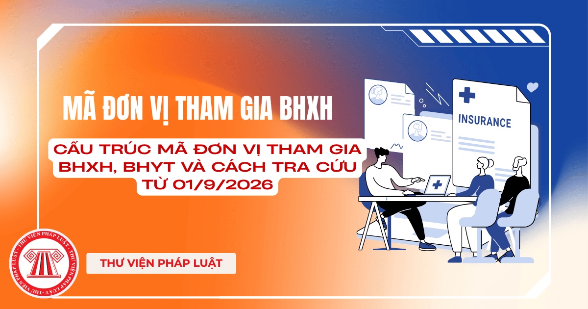 Cấu trúc mã đơn vị tham gia BHXH, BHYT từ 01/9/2026? Cách tra cứu mã đơn vị BHXH mới sau chuyển đổi từ T9/2026?