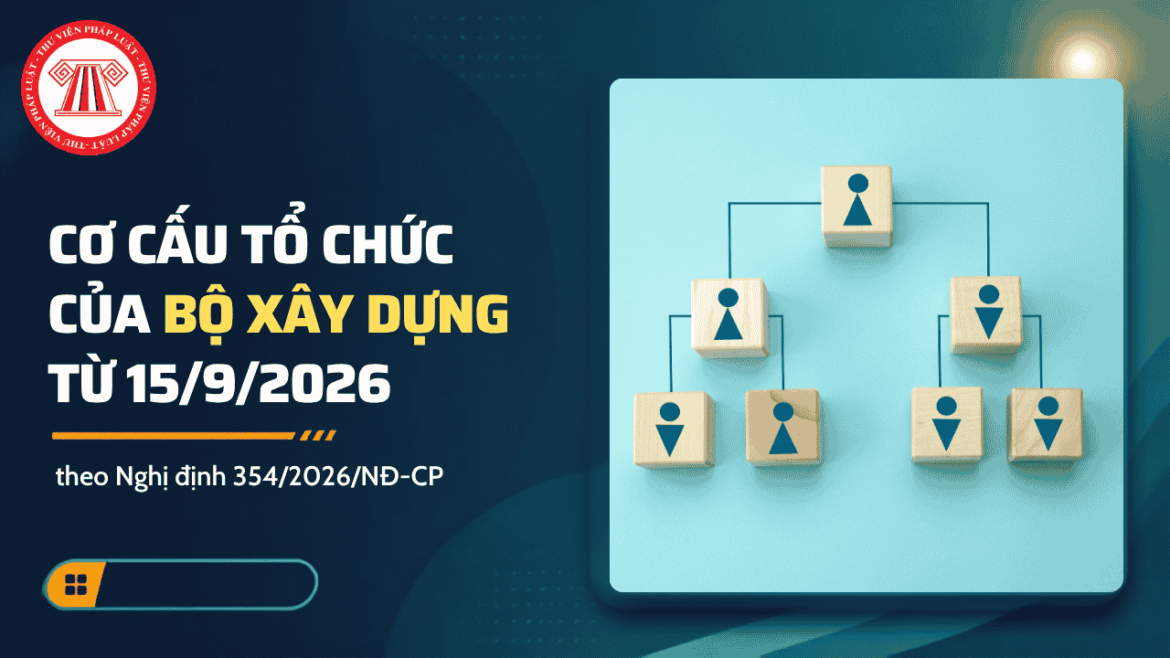 Cơ cấu tổ chức của Bộ Xây dựng từ 15/9/2026 theo Nghị định 354/2026/NĐ-CP ra sao?