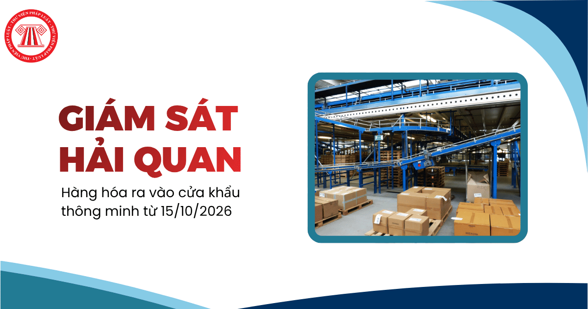 Hàng hóa nào chịu sự giám sát hải quan khi ra vào cửa khẩu thông minh từ 15/10/2026?