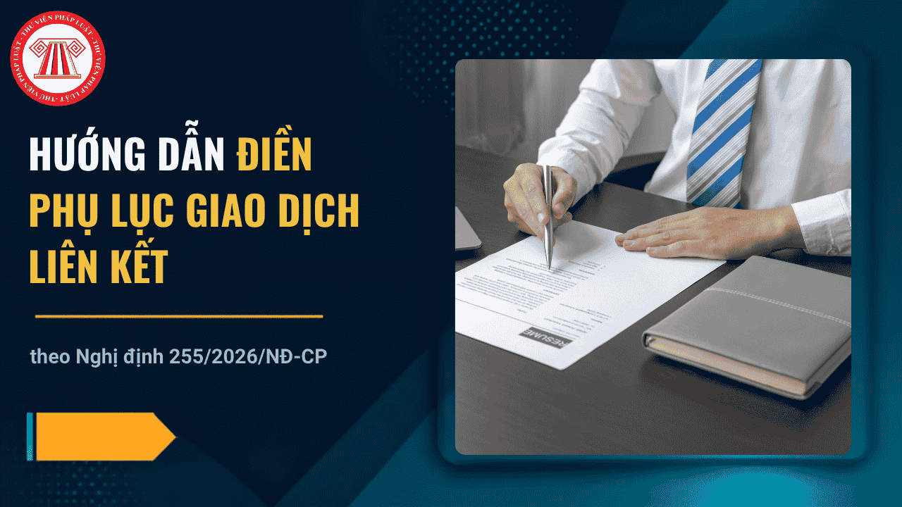 Hướng dẫn điền PHỤ LỤC GIAO DỊCH LIÊN KẾT 2026 theo Nghị định 255 2026 NĐ CP