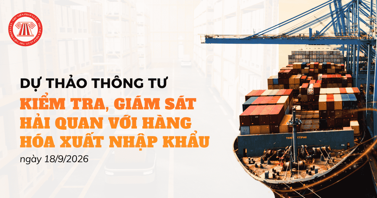 Dự thảo Thông tư quy định về kiểm tra, giám sát hải quan đối với hàng hoá xuất khẩu, nhập khẩu