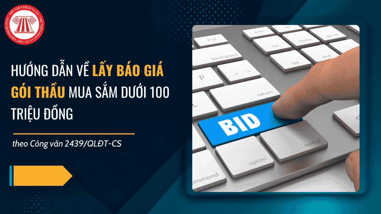 Công văn 2439 QLĐT CS lấy báo giá trên hệ thống mạng đấu thầu quốc gia