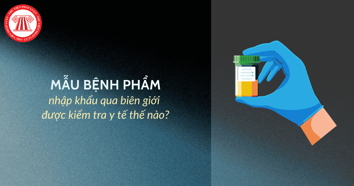 Mẫu bệnh phẩm nhập khẩu qua biên giới được kiểm tra y tế như nào?