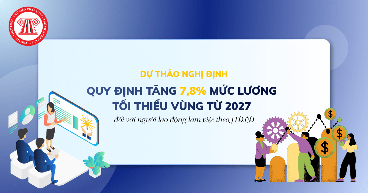 FILE Dự thảo Nghị định quy định tăng mức lương tối thiểu vùng từ 2027 đối với người lao động làm việc theo HĐLĐ chi tiết?