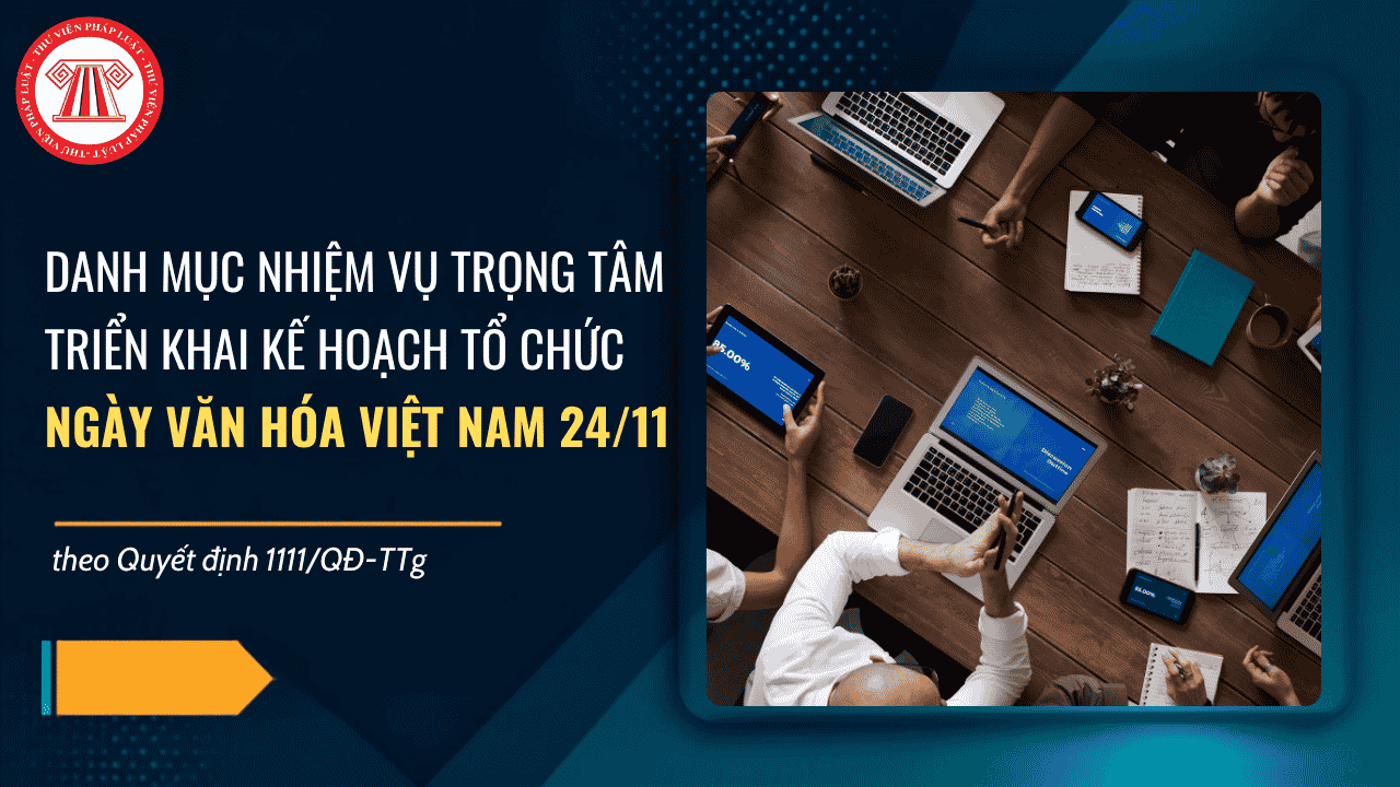 Quyết định 1111: Danh mục nhiệm vụ trọng tâm triển khai Kế hoạch tổ chức Ngày Văn hóa Việt Nam giai đoạn 2026 2030 chi tiết thế nào?