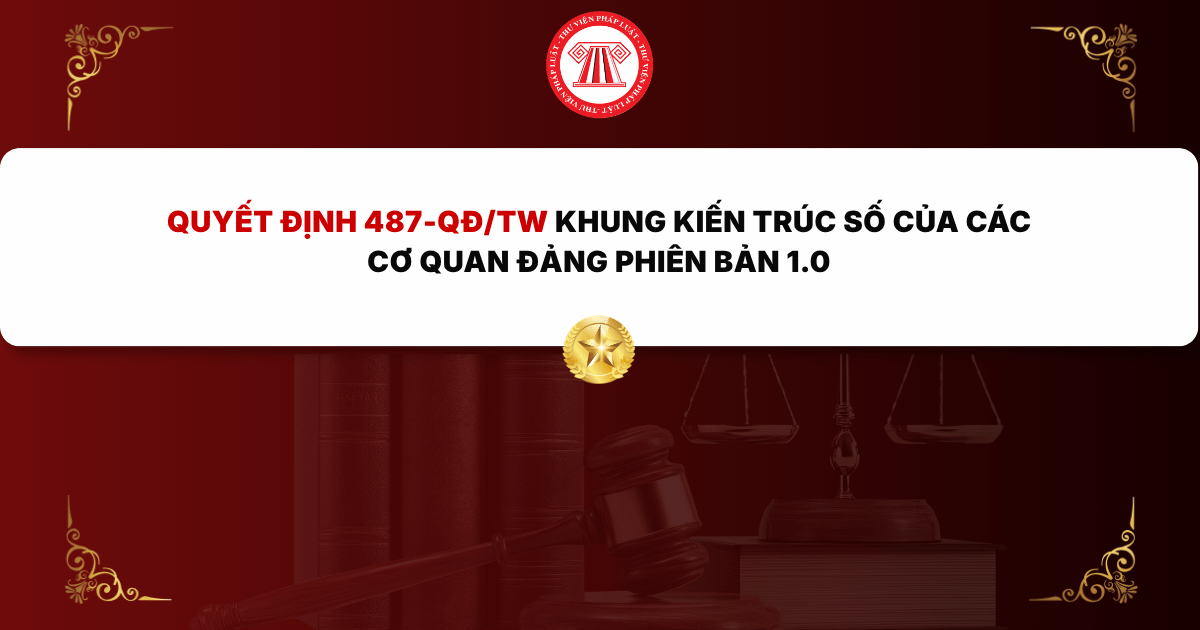 Quyết định 487 QĐ TW Khung Kiến trúc số của các cơ quan đảng phiên bản 1.0 chi tiết thế nào?