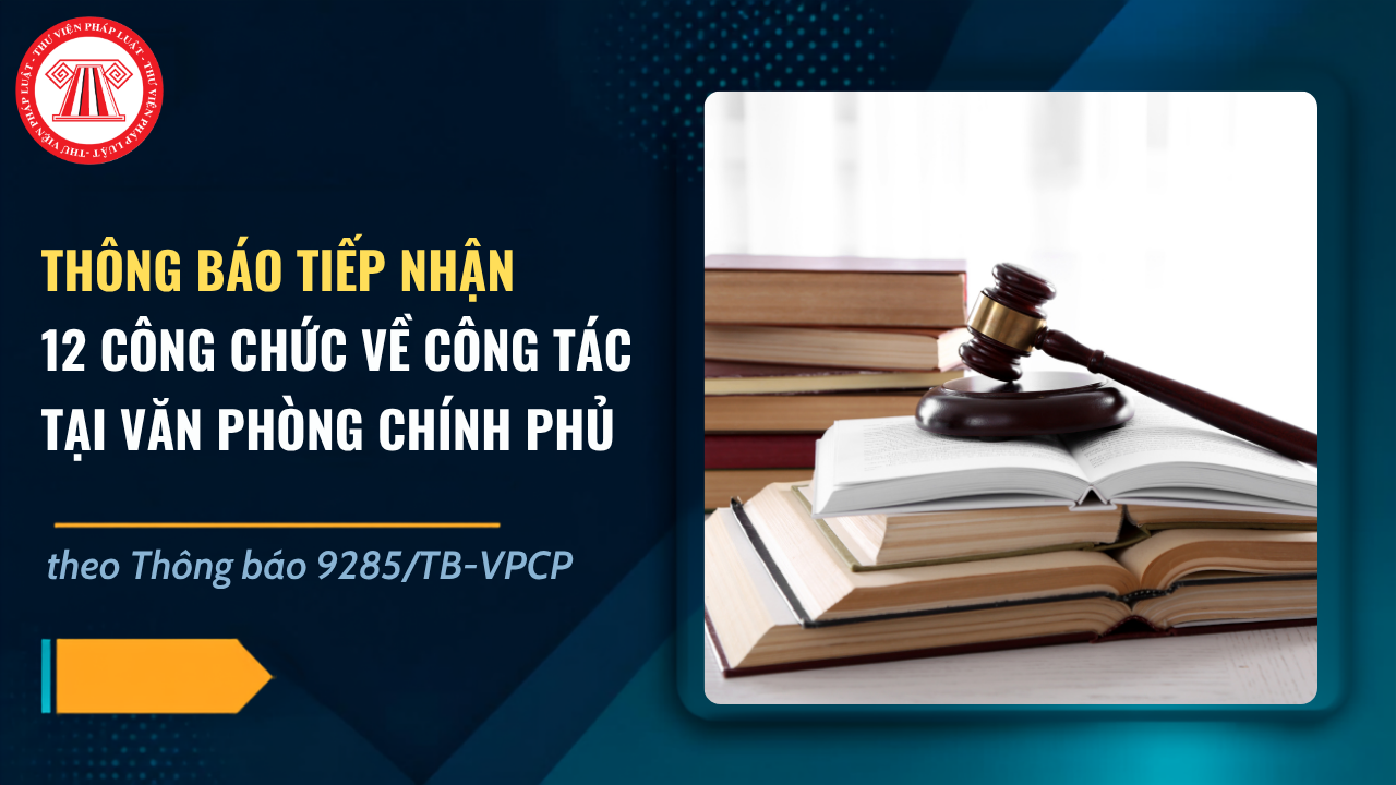 Thông báo 9285/TB-VPCP 2026 tiếp nhận công chức về công tác tại Văn phòng Chính phủ chi tiết thế nào?
