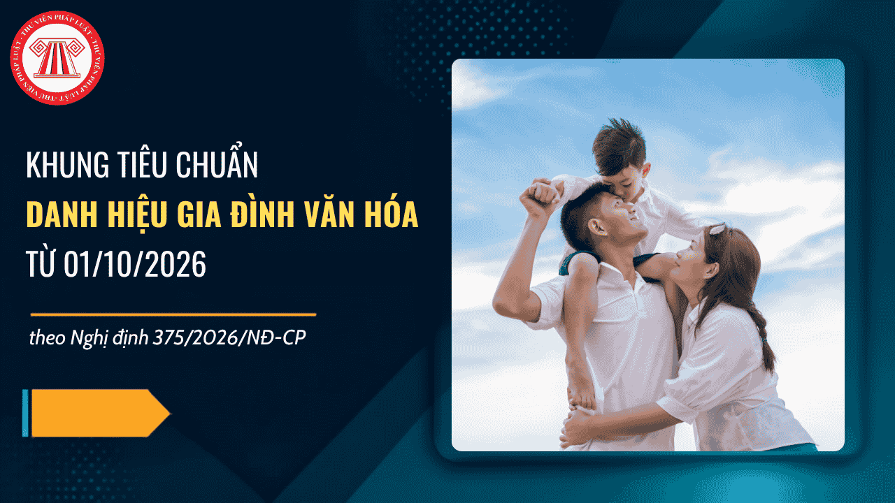 khung tiêu chuẩn danh hiệu Gia đình văn hóa