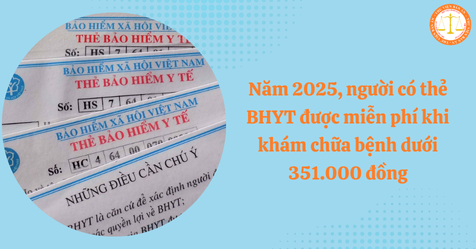 Năm 2025, người có thẻ BHYT được miễn phí khi khám chữa bệnh dưới 351.000 đồng (Hình từ Internet)