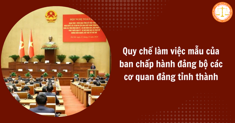 Tải Quy chế làm việc mẫu của ban chấp hành đảng bộ các cơ quan đảng tỉnh, thành phố theo Quyết định 258-QĐ/TW