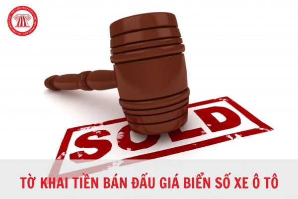 Mẫu tờ khai tiền bán đấu giá tờ khai tiền bán đấu giá biển số xe ô tô mới nhất năm 2023?