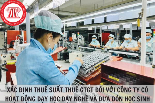 Hướng dẫn xác định thuế suất thuế giá trị gia tăng đối với công ty có hoạt động dạy học dạy nghề và đưa đón học sinh? 