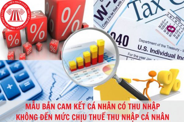 Mẫu bản cam kết cá nhân có thu nhập chưa đến mức chịu thuế thu nhập cá nhân (mẫu 08) mới nhất 2023?