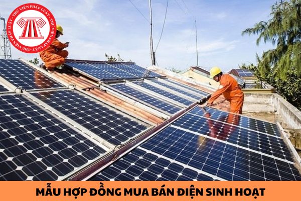 Hình thức hợp đồng mua bán điện phục vụ mục đích sinh hoạt được quy định như thế nào?