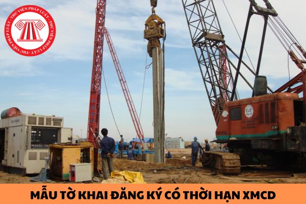 Mẫu Tờ khai đăng ký có thời hạn xe máy chuyên dùng mới nhất 2023?