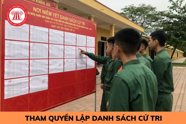 Cơ quan nào có thẩm quyền lập danh sách cử tri trong đơn vị vũ trang nhân dân?