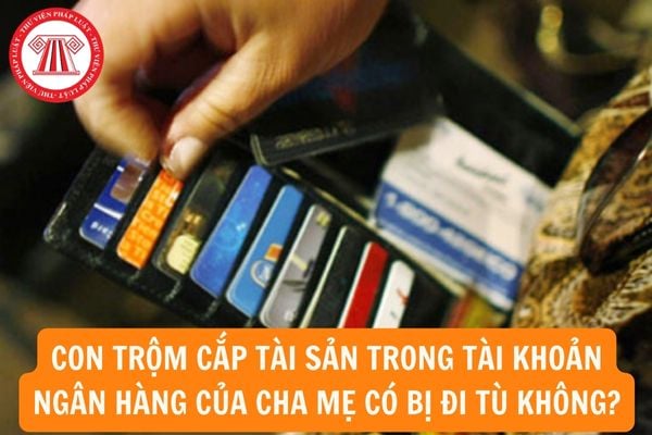 Con trộm cắp tài sản trong tài khoản ngân hàng của cha mẹ có bị đi tù không?