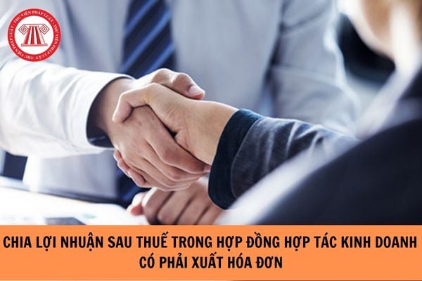 Chia lợi nhuận sau thuế trong hợp đồng hợp tác kinh doanh có phải xuất hóa đơn không? 