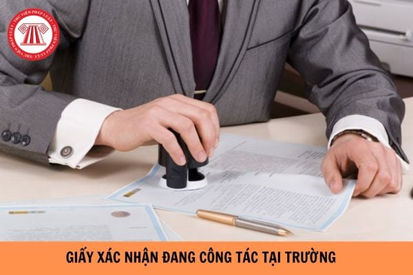 Mẫu giấy xác nhận đang công tác tại trường mới nhất hiện nay?