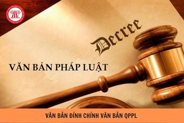 Văn bản đính chính văn bản QPPL có phải văn bản QPPL không? (Hình từ Internet).