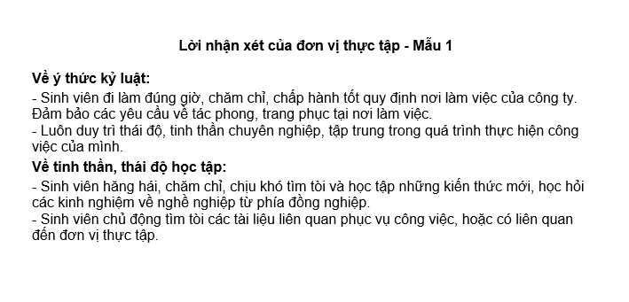 Nhận Xét Sinh Viên Thực Tập: Cách Viết, Mẫu, Và Gợi Ý Chi Tiết