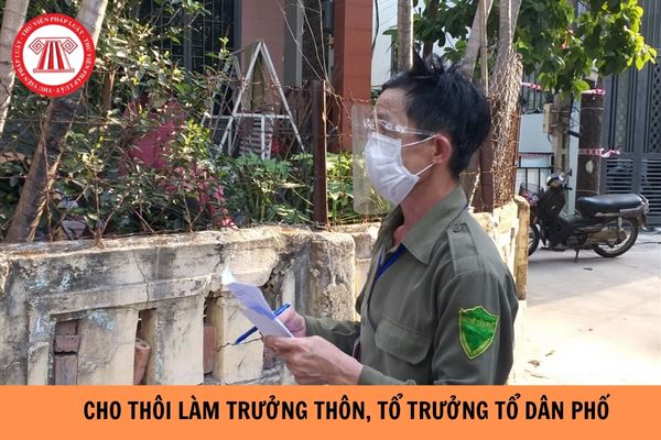 Cho thôi làm Trưởng thôn, Tổ trưởng tổ dân phố trong trường hợp nào?