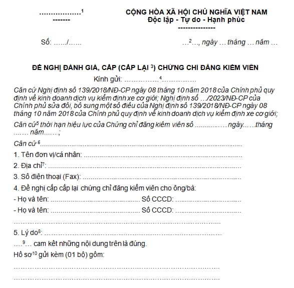 Sửa đổi Giấy chứng nhận đăng kiểm viên sang chứng chỉ đăng kiểm viên cơ ...