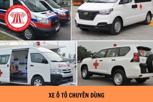 Danh mục xe ô tô chuyên dùng từ ngày 10/11/2023?