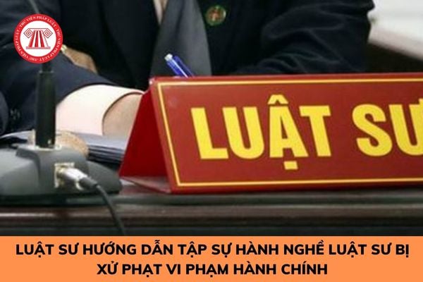 Luật sư hướng dẫn tập sự hành nghề luật sư bị xử phạt vi phạm hành chính thì không được hướng dẫn tập sự nữa?