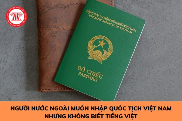 Người nước ngoài muốn nhập quốc tịch Việt Nam nhưng không biết tiếng Việt thì có được không? 