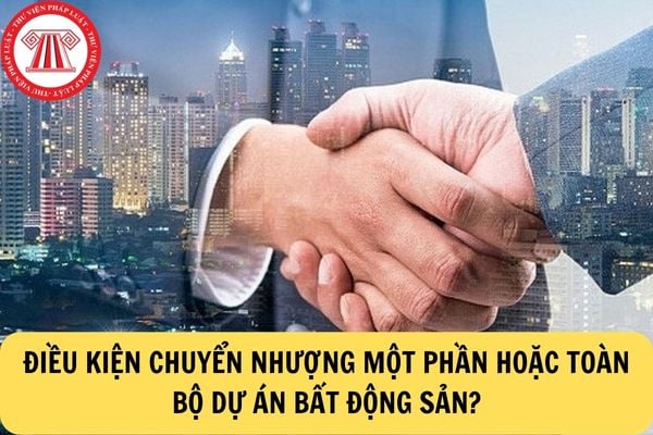 Điều kiện chuyển nhượng một phần hoặc toàn bộ dự án bất động sản