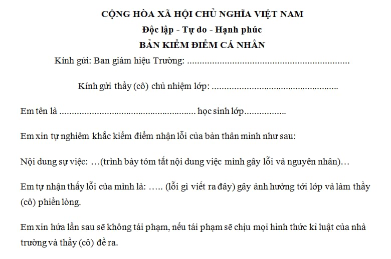 Học Sinh Lớp Cách Viết Bản Kiểm Điểm Cấp 2: Hướng Dẫn Chi Tiết Từng Bước