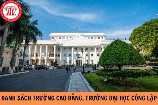 Danh sách Trường Cao đẳng, Trường Đại học công lập trực thuộc bộ giáo dục?