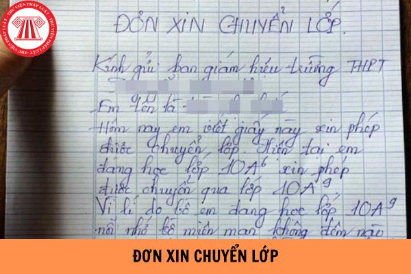 Mẫu đơn xin chuyển lớp THCS mới nhất năm 2024?