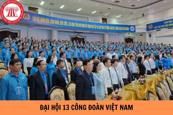 Đại hội 13 Công đoàn Việt Nam nhiệm kỳ 2023-2028 có bao nhiêu đại biểu chính thức tham dự?