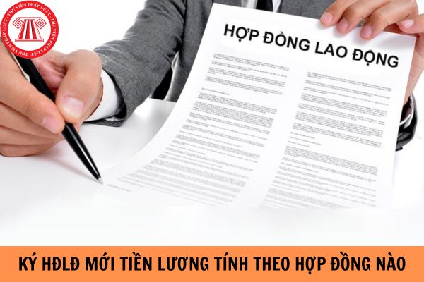 Trong thời gian chờ ký kết hợp đồng lao động mới thì tiền lương được tính theo hợp đồng nào?