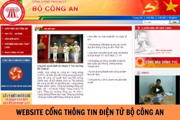 Website Cổng thông tin điện tử Bộ Công an có tên miền là gì?